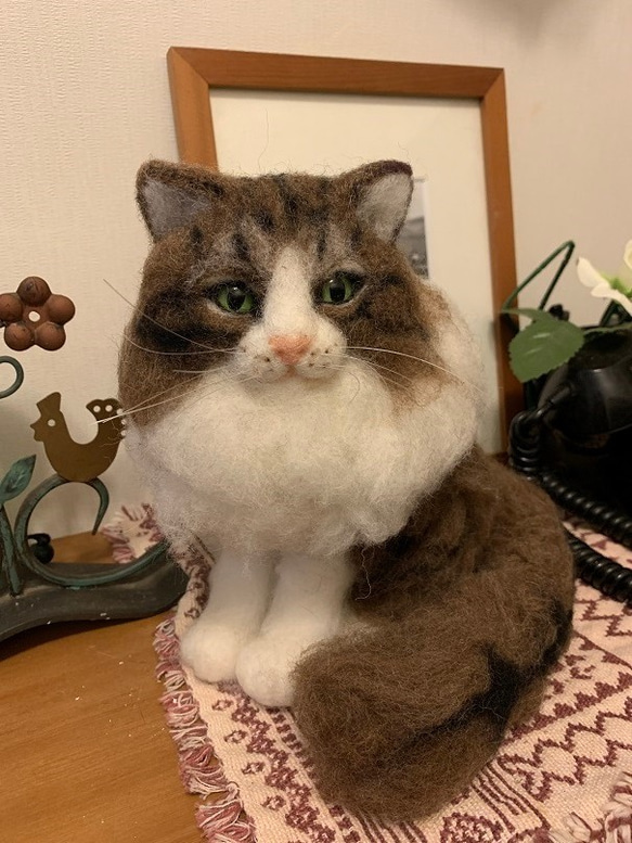ノルウェージャンフォレストキャット 羊毛フェルト 羊毛フェルト