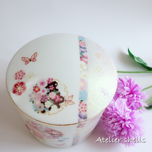 桃色ポーセラーツお重箱 お椀・ボウル・鉢 Atelier shells 通販