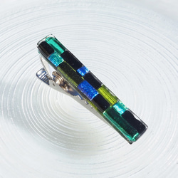 [特別] 日式玻璃「Haikara [綠色]」領帶別針 [客製] ≪免運費≫ 第1張的照片