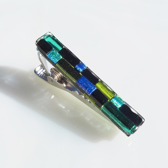 [特別] 日式玻璃「Haikara [綠色]」領帶別針 [客製] ≪免運費≫ 第4張的照片