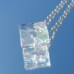 玻璃鑽石“Daiya [暖色]”鍊式項鍊 [Petite Choice] [棉線、銀 925 Choice] &lt;&lt;免 第1張的照片