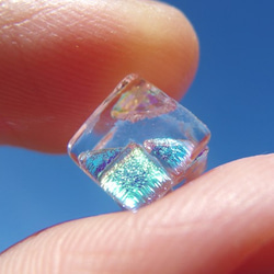 玻璃鑽石“Daiya [暖色]”鍊式項鍊 [Petite Choice] [棉線、銀 925 Choice] &lt;&lt;免 第3張的照片