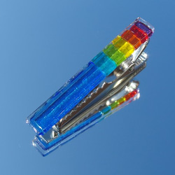 [盒裝] 玻璃彩虹「虹」領帶別針 [客製] ≪免運費≫ 第1張的照片