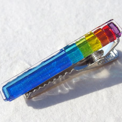 [盒裝] 玻璃彩虹「虹」領帶別針 [客製] ≪免運費≫ 第2張的照片