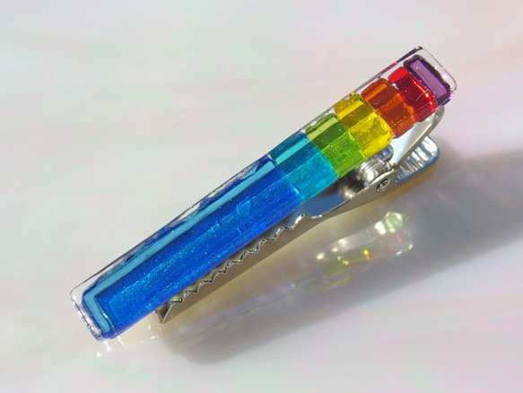 [盒裝] 玻璃彩虹「虹」領帶別針 [客製] ≪免運費≫ 第3張的照片