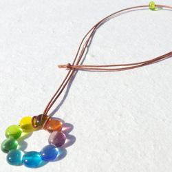 玻璃花環“大米[Palette]”項鍊[選擇繩子的顏色和長度] [定做] 第2張的照片