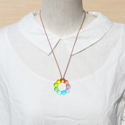 ガラスのリース『りーす【パレット】』ネックレス【紐の色、長さ選べます】【受注制作】≪送料無料≫ 5枚目の画像