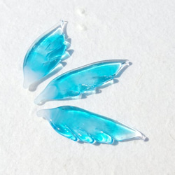 [特別]玻璃翅膀「翼[藍]」護身符[附袋][客製]≪免運費≫ 第2張的照片