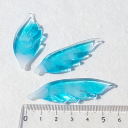 [特別]玻璃翅膀「翼[藍]」護身符[附袋][客製]≪免運費≫ 第5張的照片