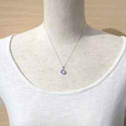 色が変わる光るガラス『きらり【白光マジック】』チェーンネックレス【大きさ選べ【綿紐、シルバー925選べます】≪送料無料≫ 3枚目の画像