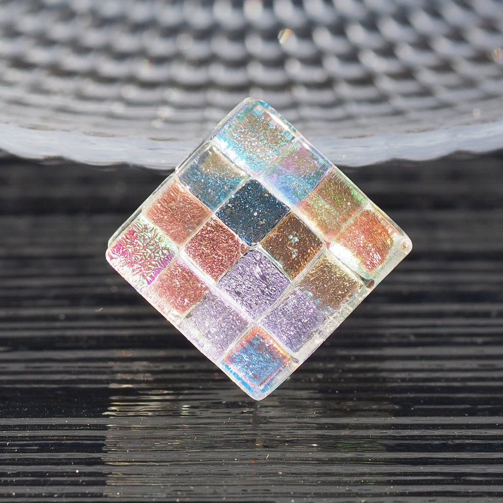 【Premium】光る幸せガラス『オーロラしあわせ』お守り【ポーチ付属】【受注制作】≪送料無料≫