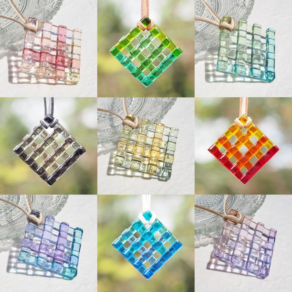 【類型可以選擇！ ] 玻璃陽光「Komorebi」項鍊 [可以選擇繩子的顏色和長度] [客製化] ≪免運費≫ 第2張的照片