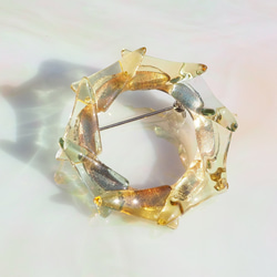 玻璃皇冠「皇冠[Mimosa]」胸針[訂製]≪免運費≫ 第3張的照片