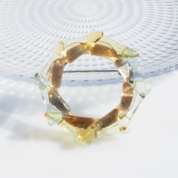 玻璃皇冠「皇冠[Mimosa]」胸針[訂製]≪免運費≫ 第1張的照片