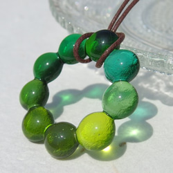 玻璃花環“大米[原始森林]”項鍊[選擇繩子的顏色和長度] [定做] 第1張的照片