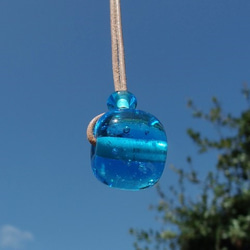 泡沫玻璃“Awadama [藍色]”項鍊[可以選擇迷你] [定制]≪免運費≫ 第3張的照片