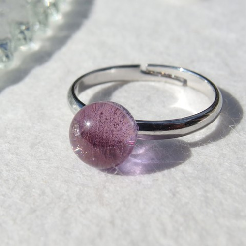 色が変わる透き通るガラス『ひかり【マジック】』リング【大きさ