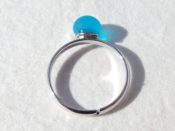 蓬鬆的玻璃“蓬鬆的[海]”小指環[定做] 第2張的照片