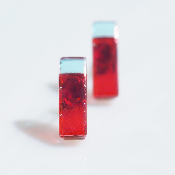 透明玻璃“ Hikari [Red]”戒指（自由尺寸）[定做] 第6張的照片