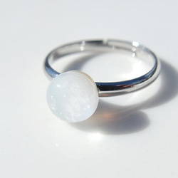 珍珠玻璃“珍珠[白色]”小指環[定做] 第1張的照片