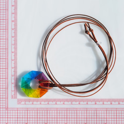 記憶玻璃「快門[彩虹]」項鍊[可以選擇顏色和繩子長度][定制]≪免運費≫ 第2張的照片