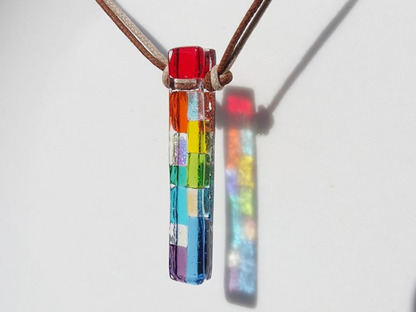 極光玻璃「極光[彩虹]」項鍊 [可透過選項進行各種更改] [客製化] ≪免運費≫ 第4張的照片