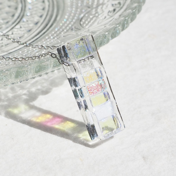 光る香るガラス『オーロラかおる【寒色系】』アロマペンダント【プチ選べます】≪送料無料≫ 6枚目の画像