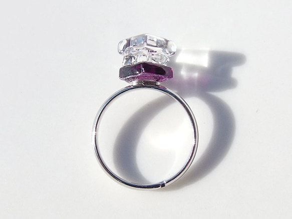 2月出生的石製玻璃“紫水晶”小指戒指[定做] 第2張的照片