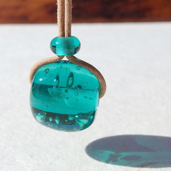 泡泡球玻璃“Awadama[水綠色]”項鍊[迷你可以選擇][定制]≪免運費≫ 第4張的照片