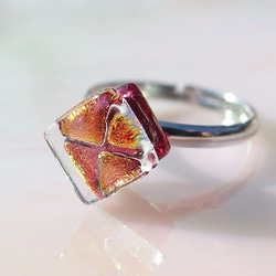 7月誕生石玻璃“紅寶石”小指戒指[定做] 第1張的照片