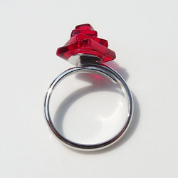 玻璃玫瑰“ Rose [red]”戒指（免費尺寸）[定做] 第2張的照片