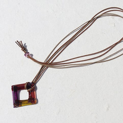 彩色夾層玻璃「Irogasane [小野小町]」項鍊[有尺寸][有繩子顏色和長度][定制]&lt;&lt;免運費&gt;&gt; 第2張的照片