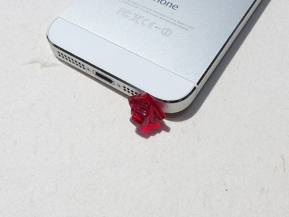 玻璃玫瑰“玫瑰[藍色]”耳機插孔[定做] 第5張的照片
