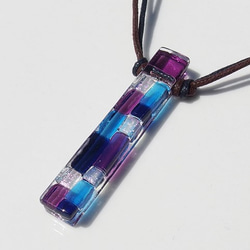 極光玻璃「極光[紫色]」項鍊[可透過選項進行各種變更]≪免運費≫ 第1張的照片