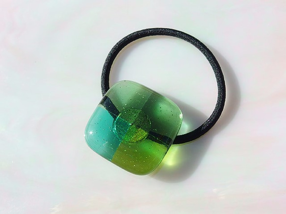 糖果糖果玻璃“ Candy [Emerald]”髮膠[可以更改為小馬鉤] [定做] 第1張的照片