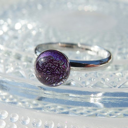 閃亮的玻璃“ Kirari [紫羅蘭]”小指戒指[定做] 第3張的照片