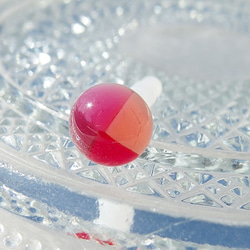 綿飴ガラス『わたあめ【小】【ルージュ】』イヤホンジャック【受注制作】≪送料無料≫ 3枚目の画像