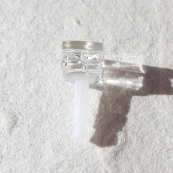 4月誕生的石製玻璃“鑽石”耳機插孔[尺寸可以選擇] [定做] 第2張的照片