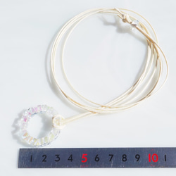 [高級]發光玻璃戒指「極光戒指[冷色]」項鍊[可以選擇顏色和繩子的長度][定制]≪免運費≫ 第2張的照片