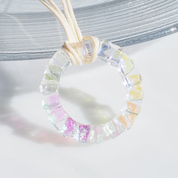 [高級]發光玻璃戒指「極光戒指[冷色]」項鍊[可以選擇顏色和繩子的長度][定制]≪免運費≫ 第6張的照片