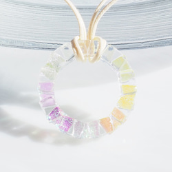 [高級]發光玻璃戒指「極光戒指[冷色]」項鍊[可以選擇顏色和繩子的長度][定制]≪免運費≫ 第7張的照片