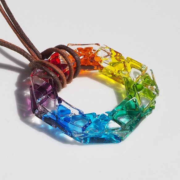 [特別] 計時玻璃「時鐘[彩虹]」項鍊[可以選擇顏色和繩子長度] [定制] &lt;&lt;免運費&gt;&gt; 第6張的照片