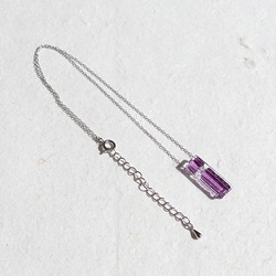時尚玻璃「智慧型[迷你][紫色]」項鍊[棉繩，925銀可選][客製]&lt;&lt;免運費&gt;&gt; 第2張的照片
