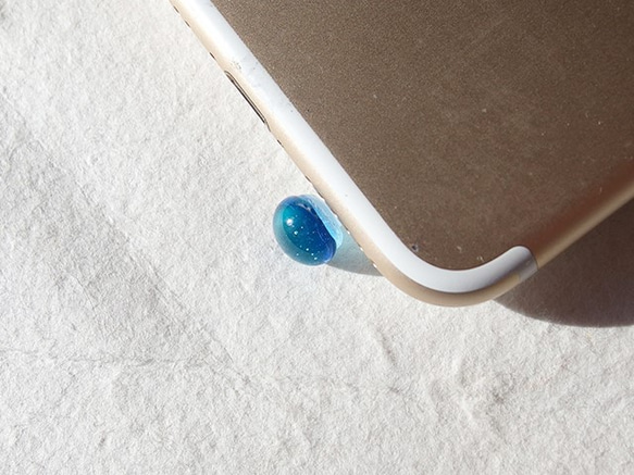 玻璃維生素補充劑“ Capsu [小] [淺藍色x綠松石]耳機插孔[定做] 第5張的照片