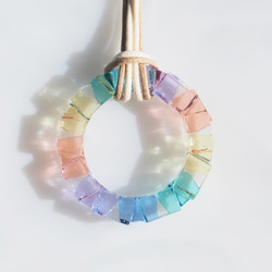 [特別]玻璃戒指「Ring [Pastel]」項鍊[可以選擇顏色和繩子的長度][定制]≪免運費≫ 第3張的照片