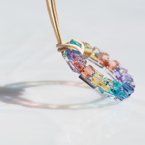 [特別]玻璃戒指「Ring [Pastel]」項鍊[可以選擇顏色和繩子的長度][定制]≪免運費≫ 第4張的照片