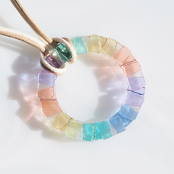 [特別]玻璃戒指「Ring [Pastel]」項鍊[可以選擇顏色和繩子的長度][定制]≪免運費≫ 第6張的照片