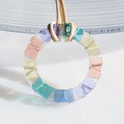 [特別]玻璃戒指「Ring [Pastel]」項鍊[可以選擇顏色和繩子的長度][定制]≪免運費≫ 第7張的照片