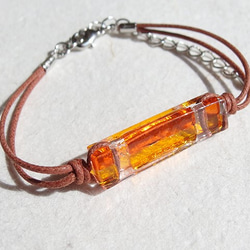 オシャレガラス『スマート【オレンジ】』ブレスレット/アンクレット