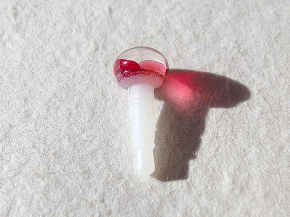 玻璃維生素劑“ Capsu [Small] [Red x Coral]”耳機插孔[定做] 第2張的照片